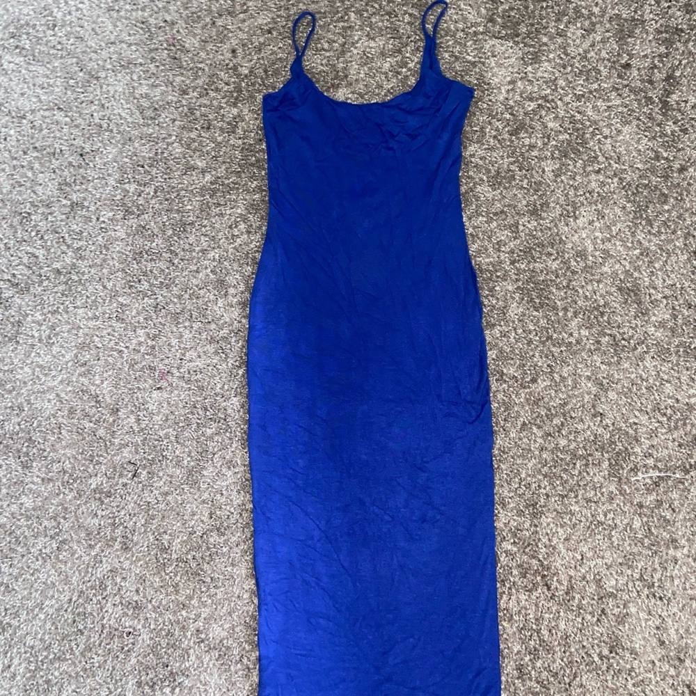 Royal Blue midi bodycon dress